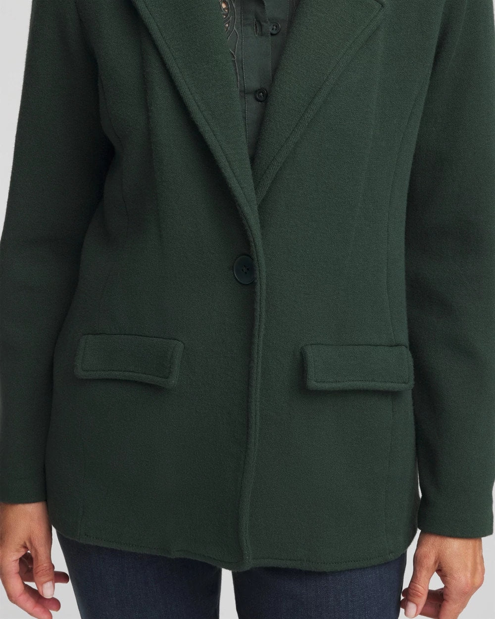 Chico's Single-Breasted Sweater Blazer