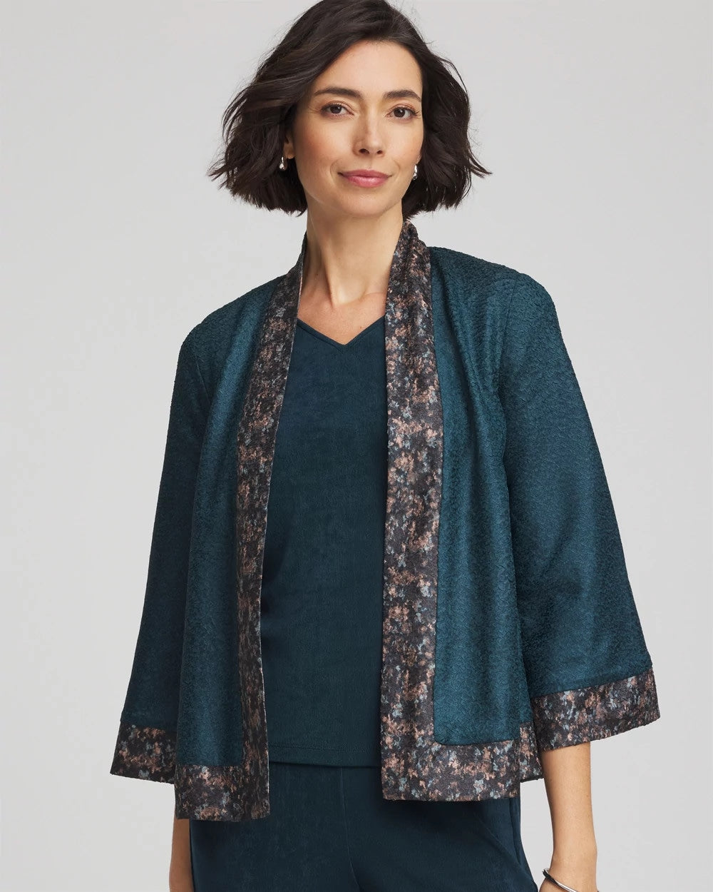 Chico's Travelers™ Collection Crystal Crushed Reversible Jacket