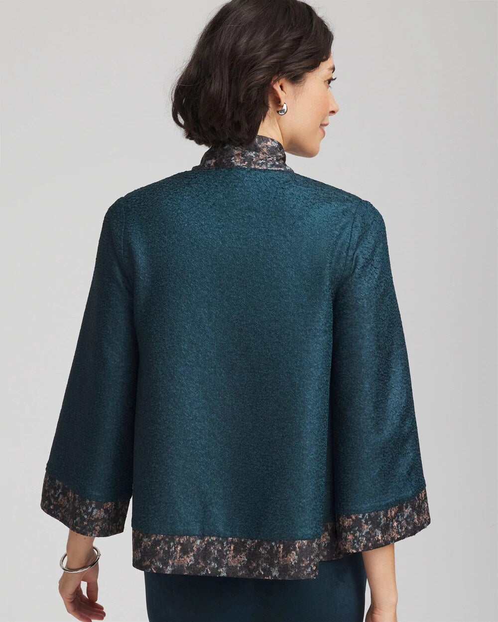 Chico's Travelers™ Collection Crystal Crushed Reversible Jacket