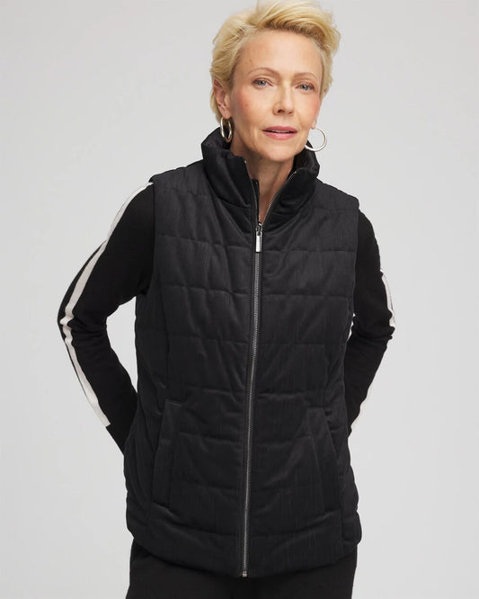 Chico's Zenergy® Reversible Velvet Puffer Vest
