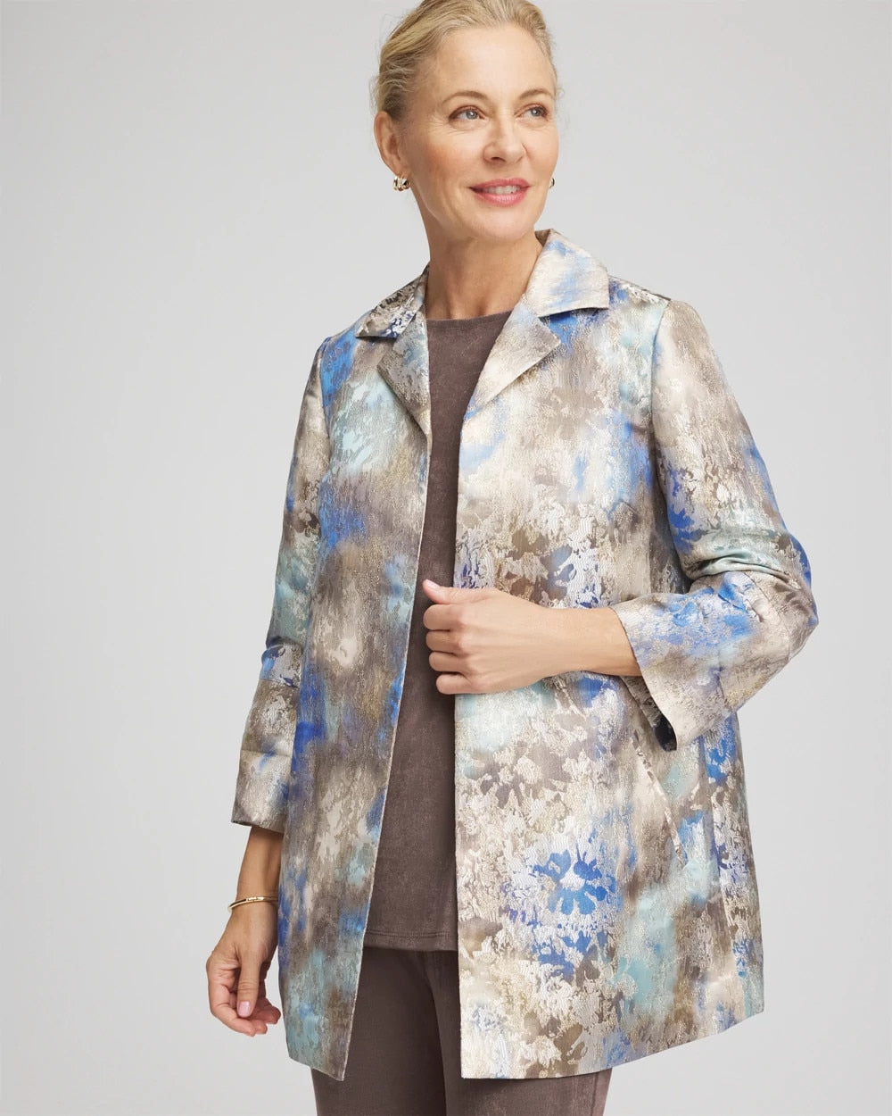 Chico's Travelers™ Collection Watercolor Jacquard Jacket