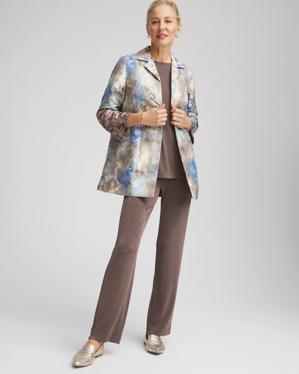 Chico's Travelers™ Collection Watercolor Jacquard Jacket