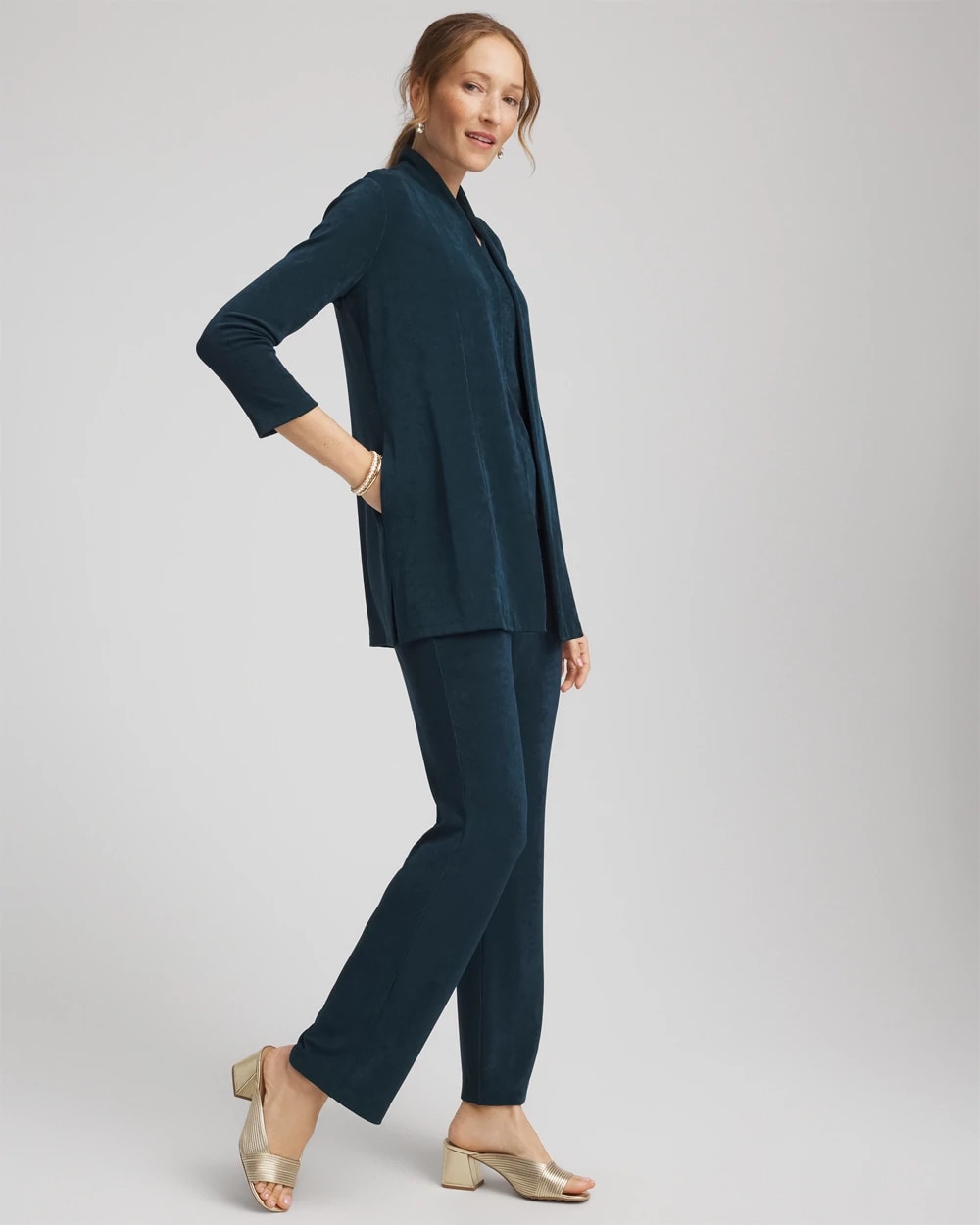 Chico's Travelers™ Long Knit Jacket
