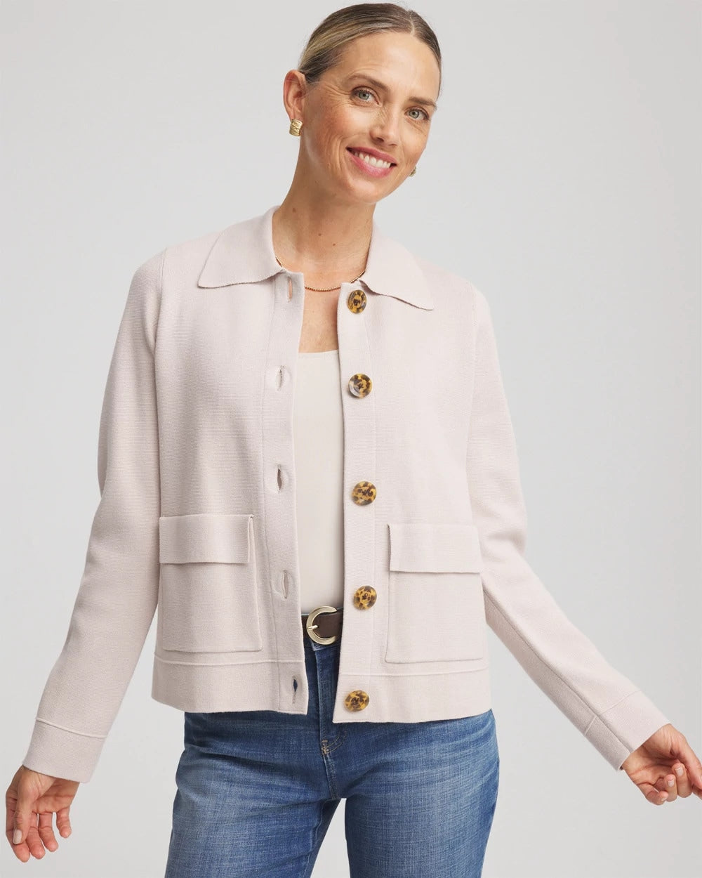 Chico's Button-Front Cardigan Jacket