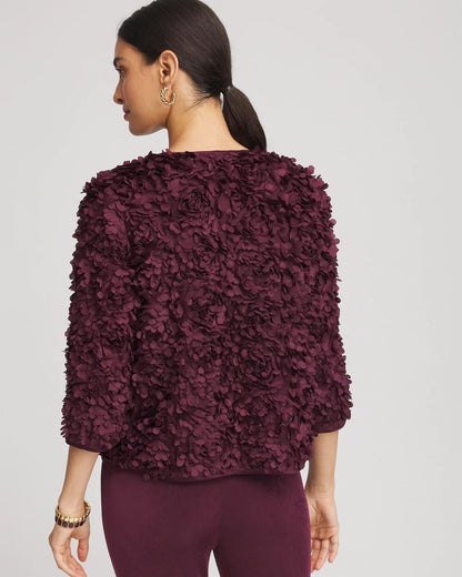 Chico's Travelers™ Collection Textured Rosette Jacket