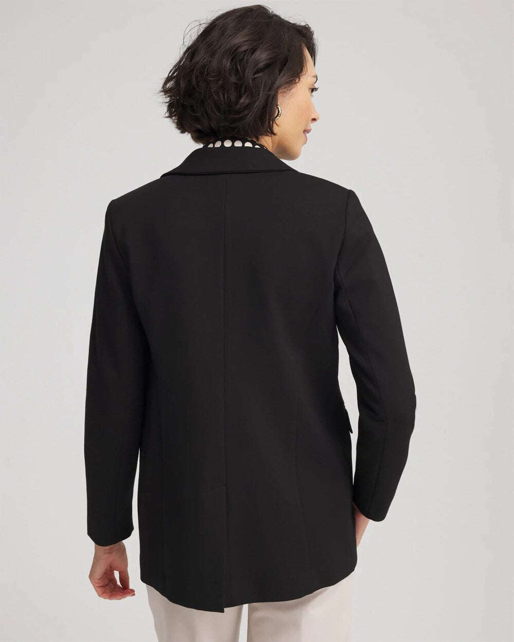 Chico's Ponte Double-Breasted Knit Blazer