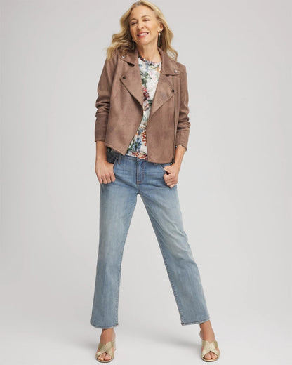 Chico's Suede Moto Jacket