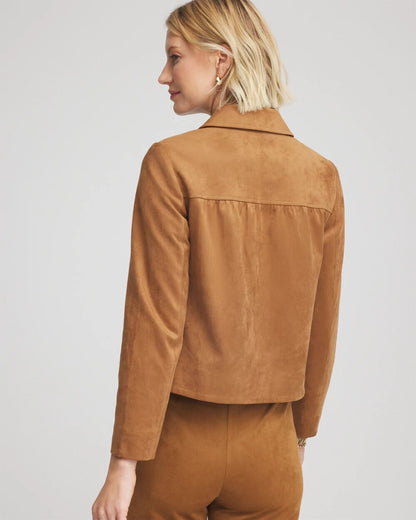 Chico's Suede Cropped Jacket