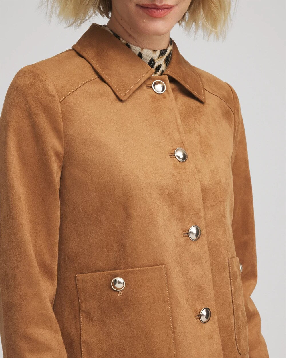 Chico's Suede Cropped Jacket