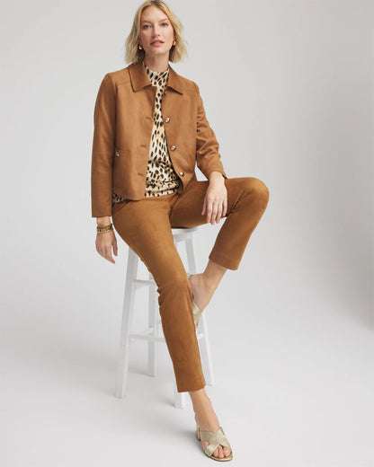 Chico's Suede Cropped Jacket