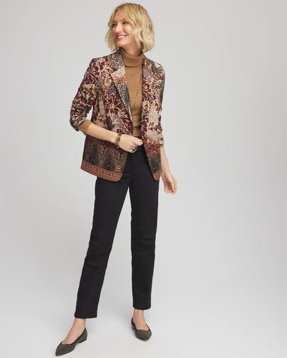 Chico's Artisanal Print Ponte Blazer