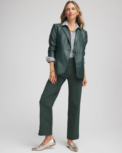 Chico's Faux Leather Blazer