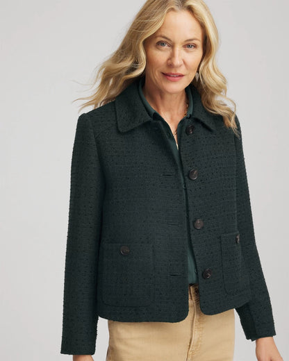 Chico's Tweed Cropped Jacket