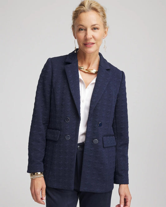 Chico's Textured Single-Breasted Knit Blazer