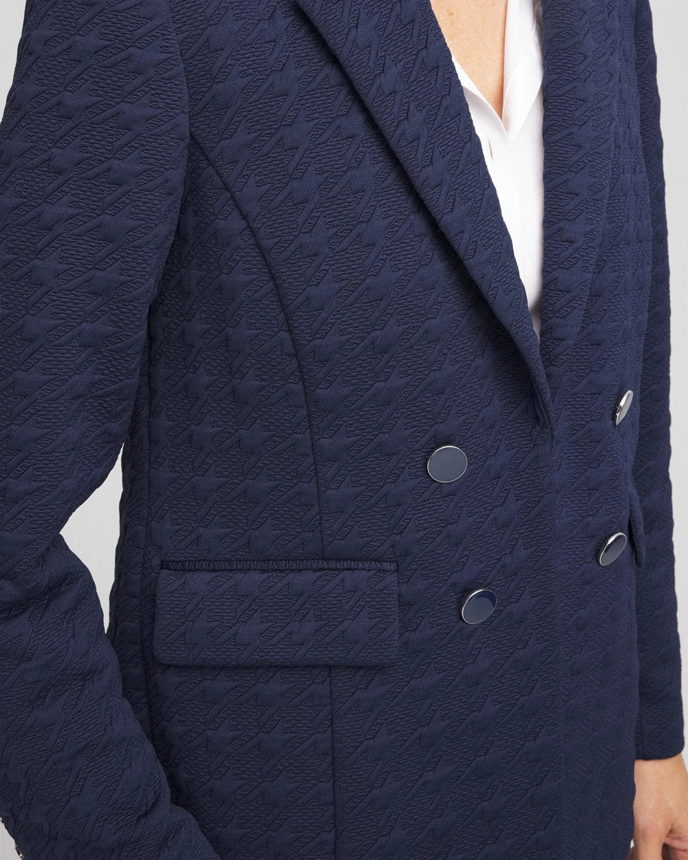 Chico's Textured Single-Breasted Knit Blazer