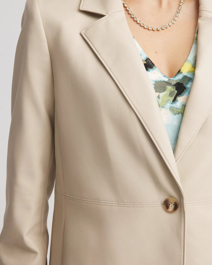 Chico's Faux Leather Blazer