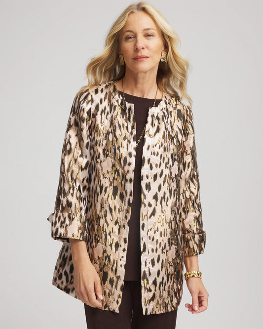 Chico's Travelers™ Collection Animal Jacquard Jacket