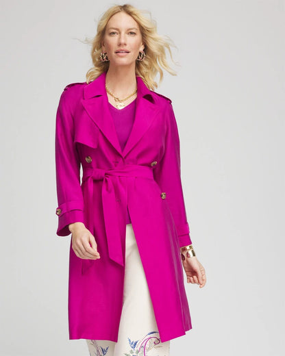 Chico's Double-Breasted Trench Coat