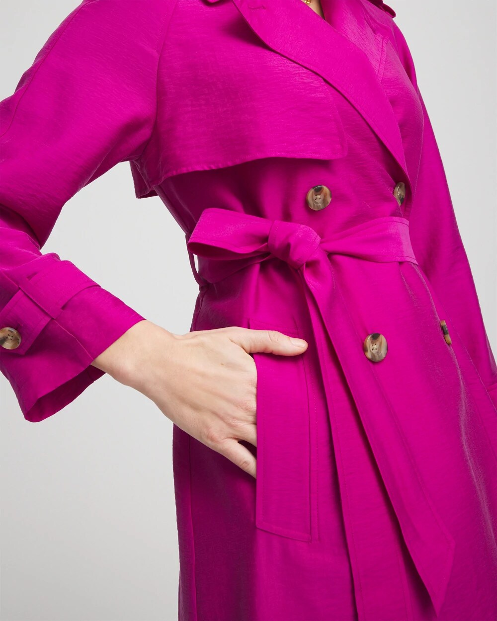 Chico's Double-Breasted Trench Coat