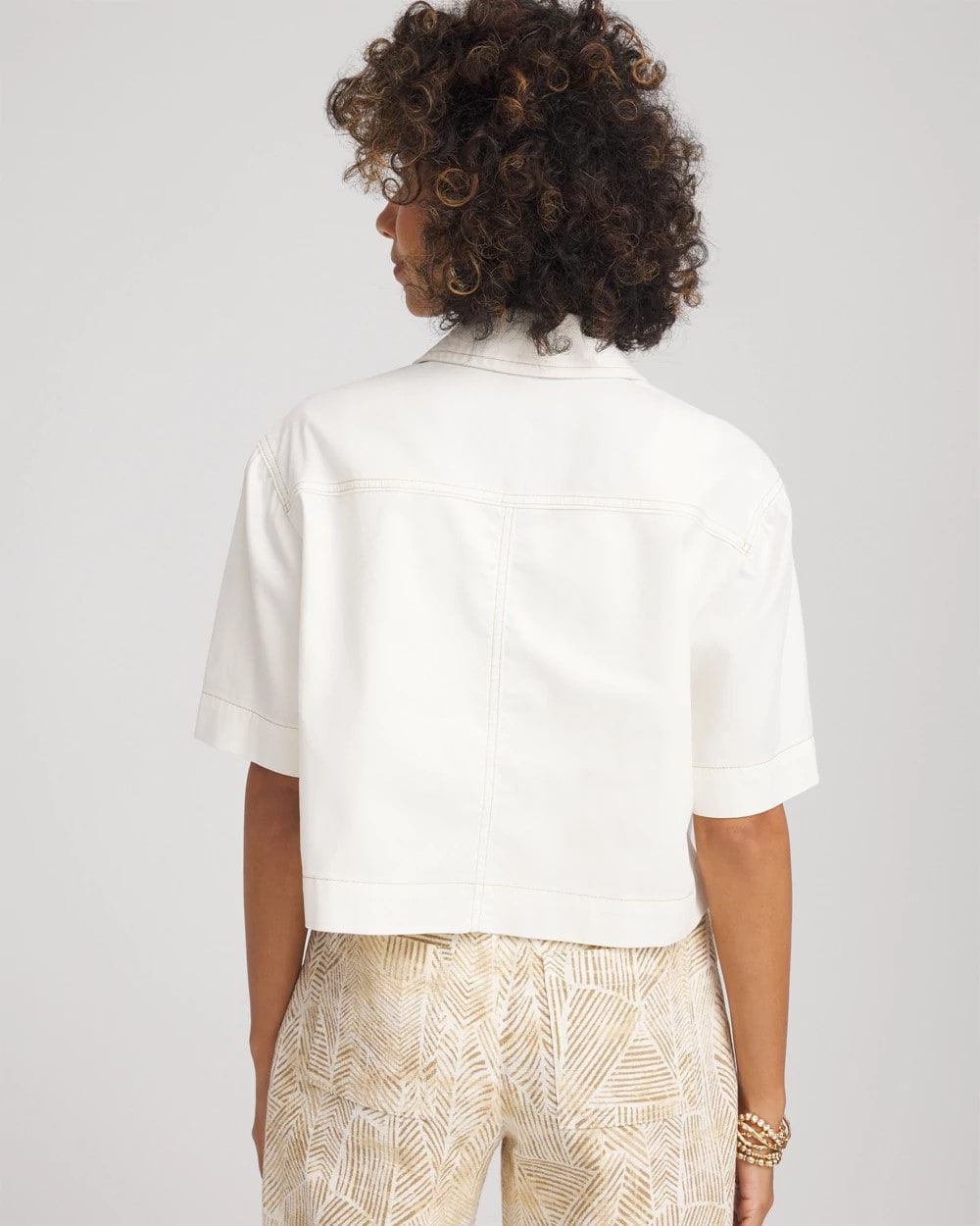 Chico's Soft-Stretch Short Cotton Shacket