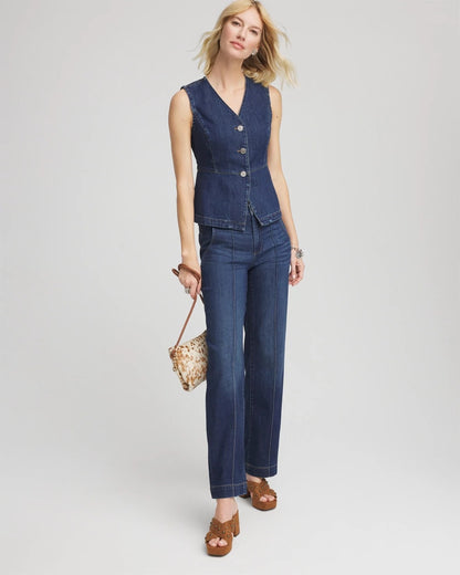 Chico's Sleeveless Denim Vest