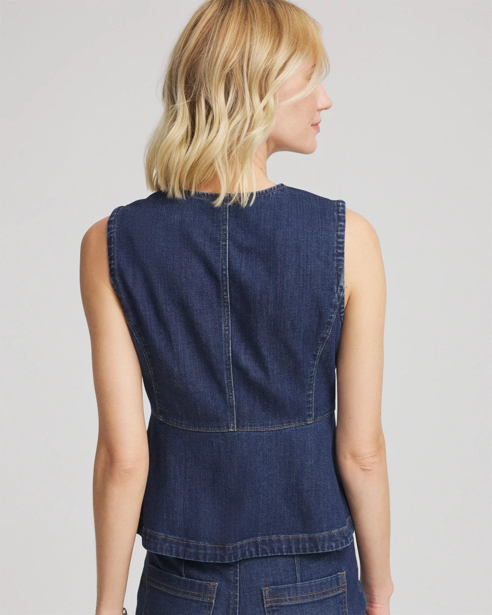 Chico's Sleeveless Denim Vest