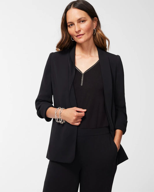 Chico's Ruched Sleeve Blazer