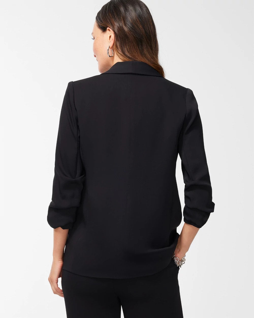 Chico's Ruched Sleeve Blazer