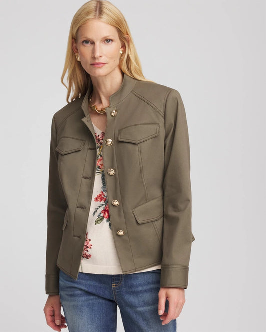 Chico's Peplum Field Jacket