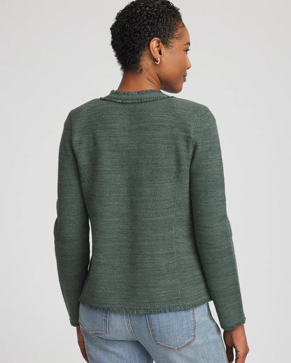 Chico's Embroidered Cotton-Blend Jacket