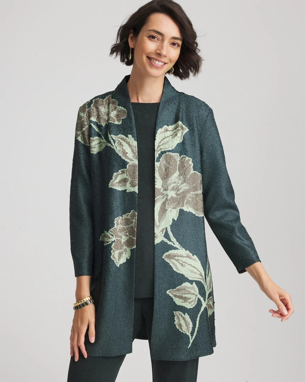 Chico's Travelers™ Collection Artisanal Crushed Reversible Jacket