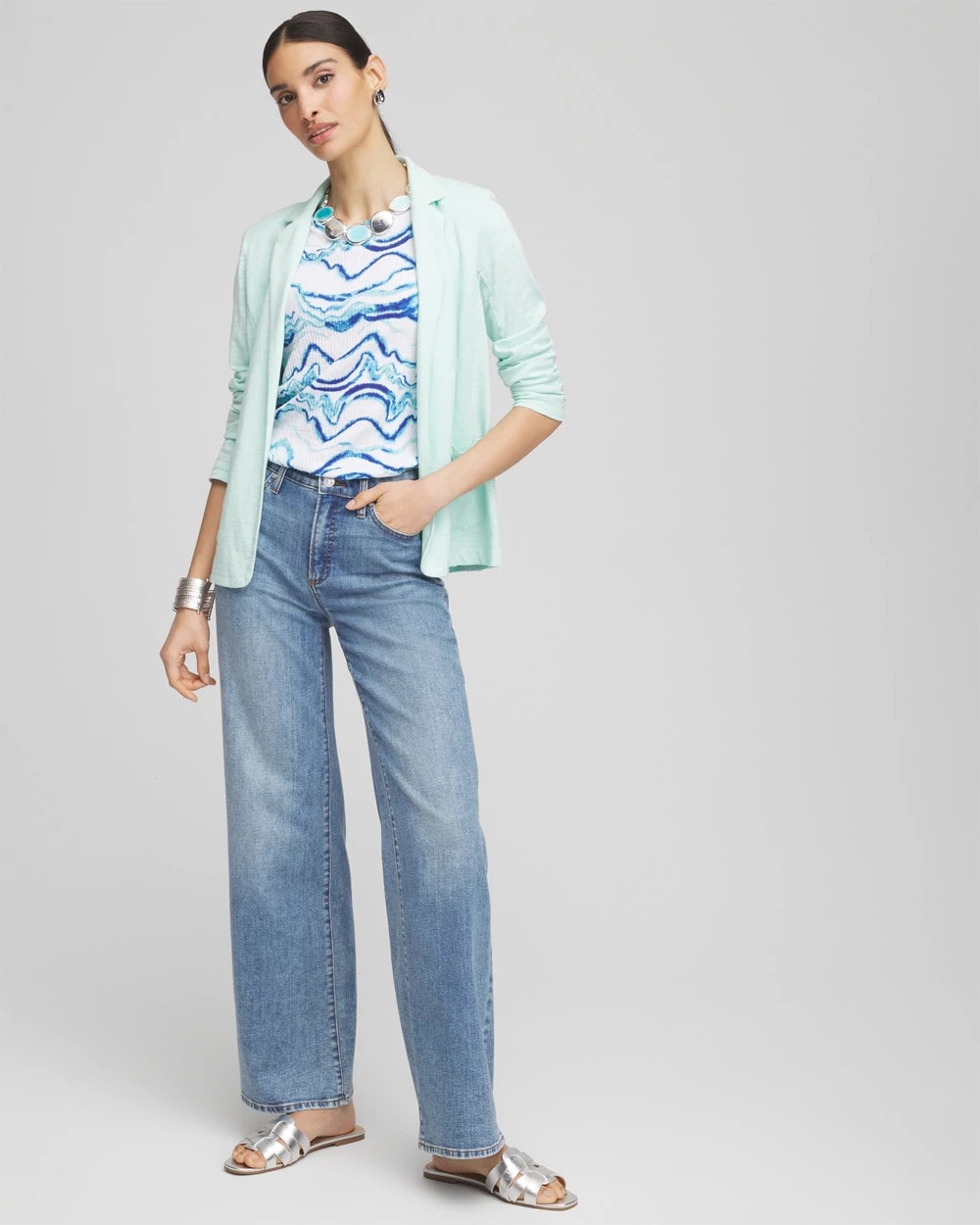 Chico's Slub Knit Blazer