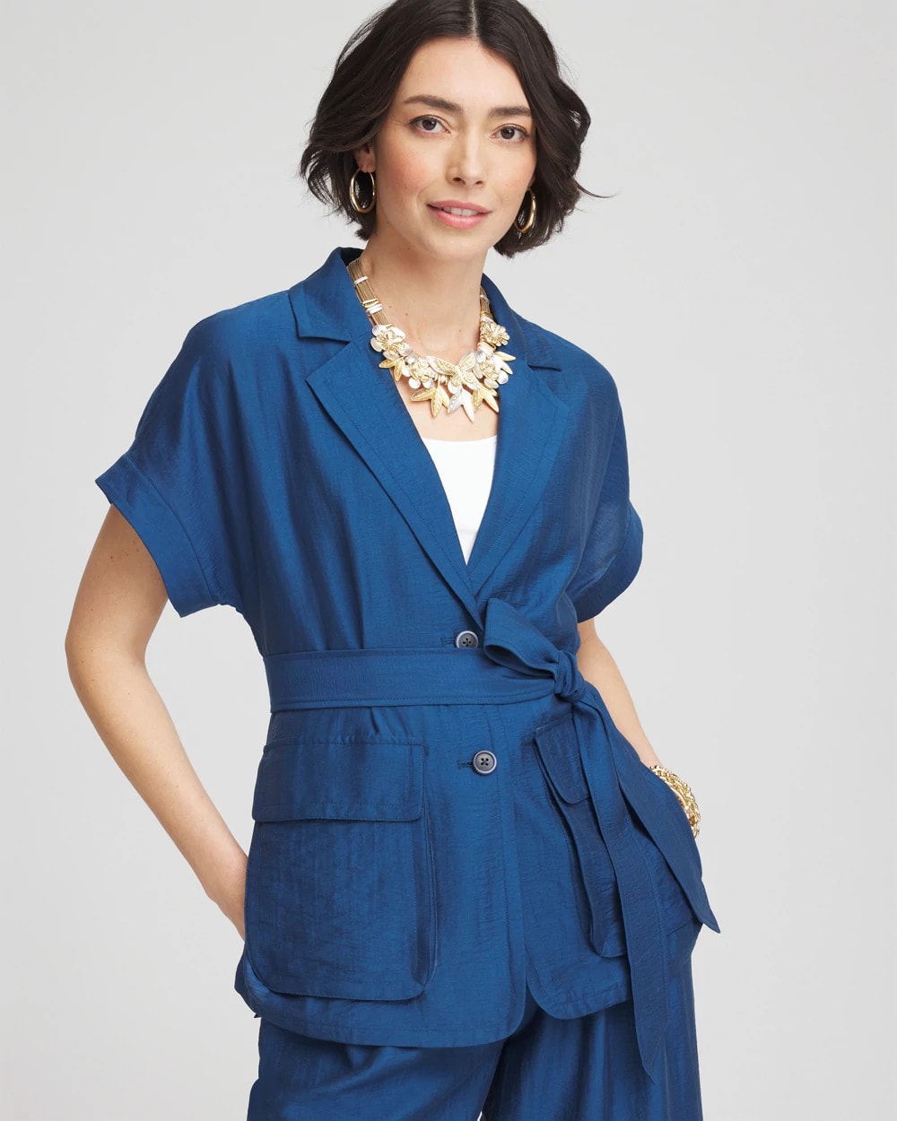 Chico's Cargo Shirt Jacket