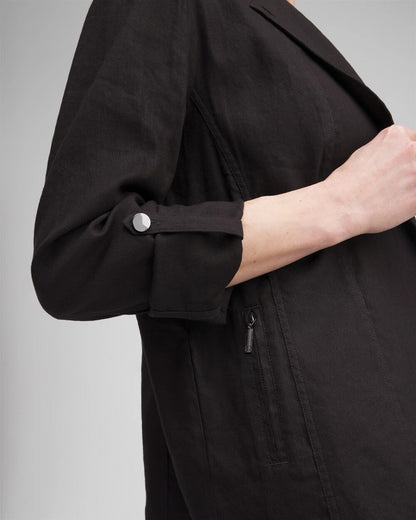 Chico's Linen Blend Stretch Blazer