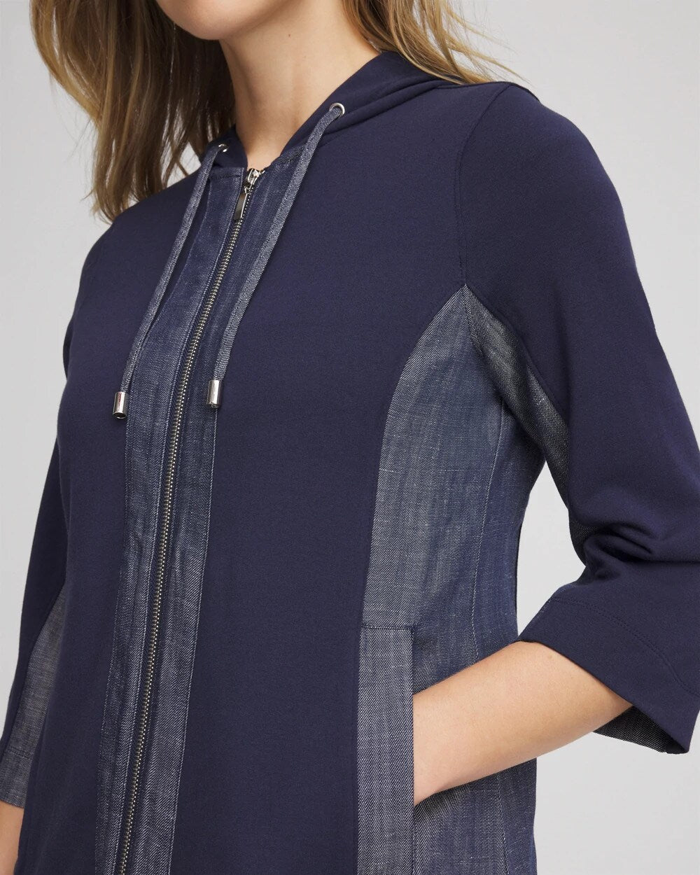 Chico's Zenergy® French Terry & Chambray Jacket