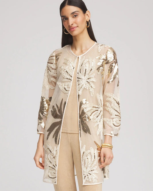 Chico's Travelers™ Collection Sequin-Mesh Jacket