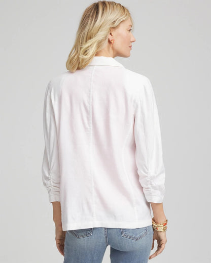 Chico's Linen Stretch Blazer
