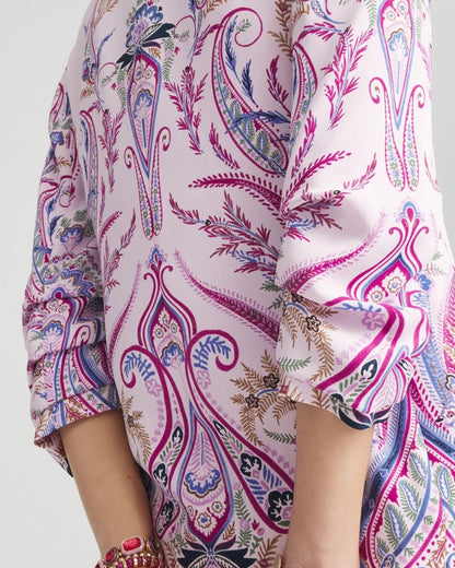 Chico's Ruched Sleeve Paisley Blazer