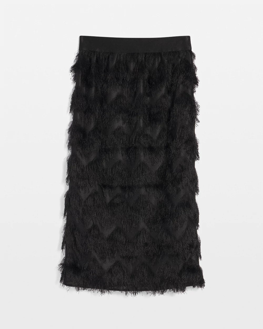 Chico's Chevron Fringe Party Skirt