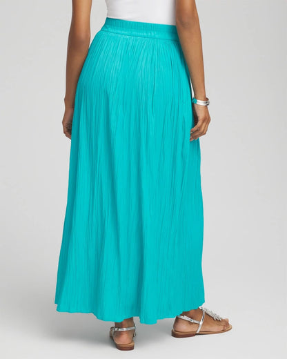 Chico's Pull-on Pleated Maxi Skirt