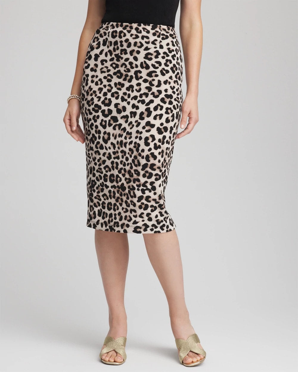Chico's Travelers™ No Tummy Animal-Print Pencil Skirt