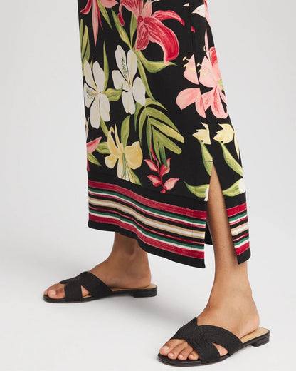 Chico's Travelers™ Tropical-Lily Midi Skirt