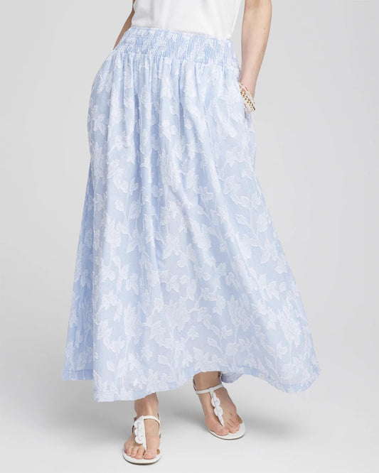 Chico's Floral Jacquard Maxi Skirt