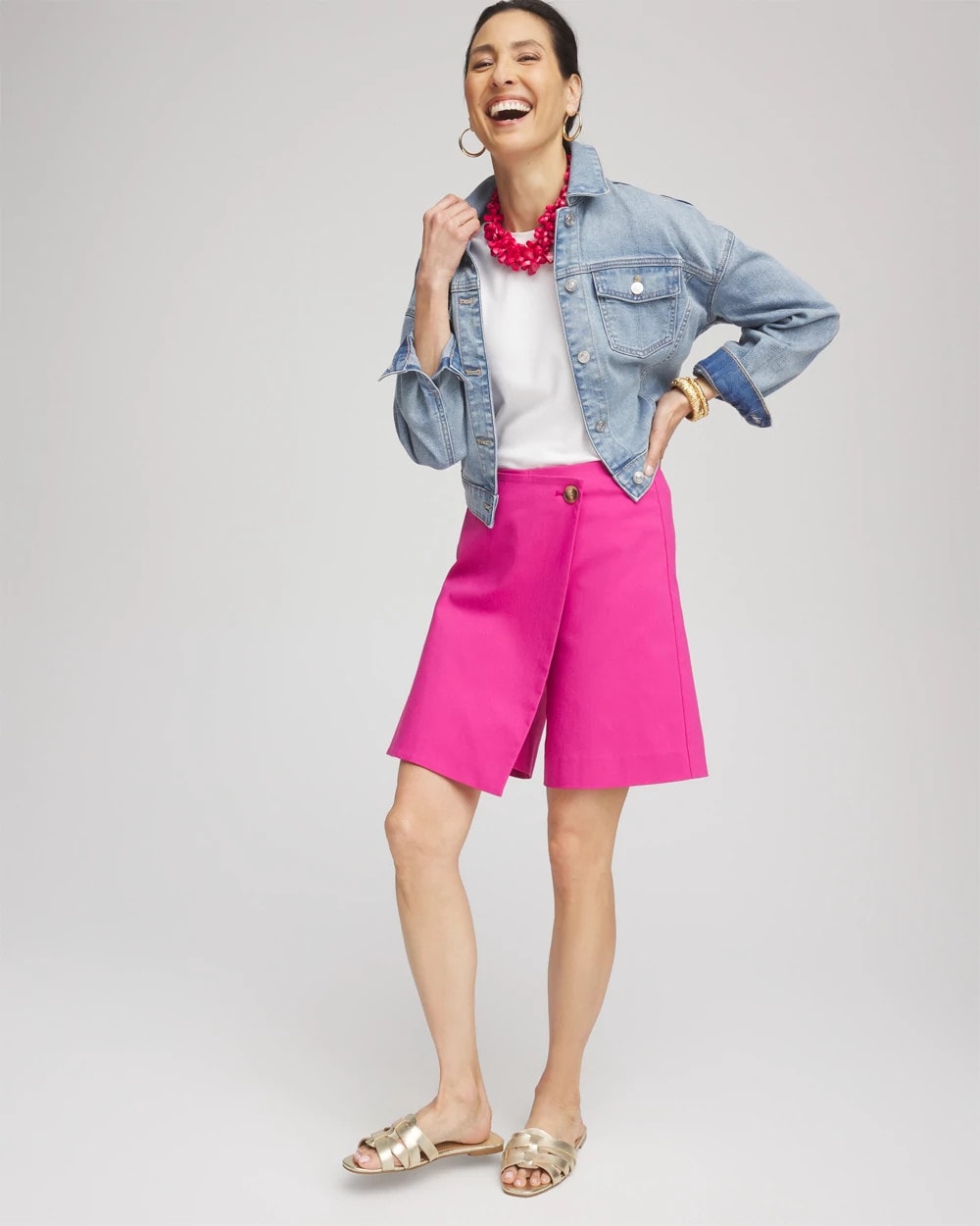 Chico's Brigitte™ Pull-On Asymmetrical Wrap Skort