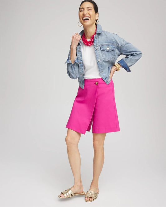 Chico's Brigitte™ Pull-On Asymmetrical Wrap Skort