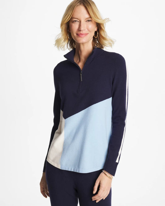 Chico's Zenergy® Luxe Colorblock Half-Zip Pullover