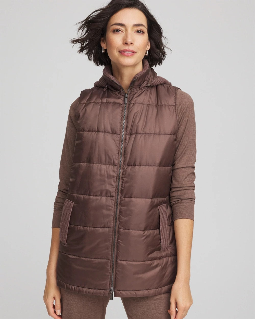 Chico's Zenergy® Quilted Hooded Vest