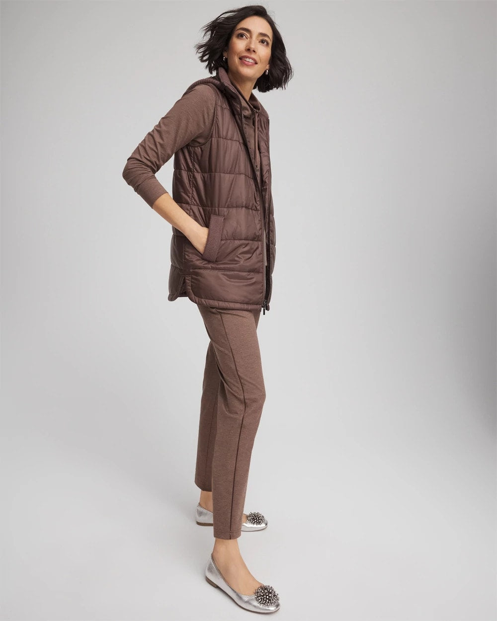 Chico's Zenergy® Quilted Hooded Vest