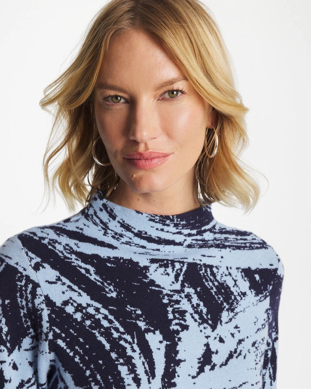 Chico's Zenergy® Luxe Sketch Funnelneck Top