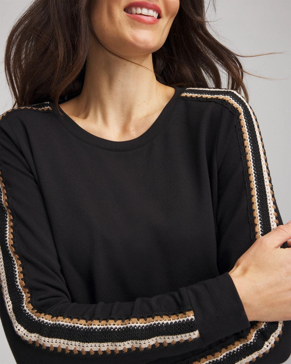 Chico's Zenergy® Lattice-Trim Pullover Top